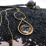 collier-dentelle-doré à l'or fin-noura