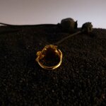 bague-gravure-doré à lor fin-rose
