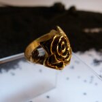 bague-gravure-doré à lor fin-rose