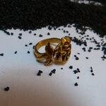 bague-gravure-doré à lor fin-rose