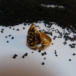 bague-gravure-doré à lor fin-rose