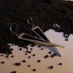 boucles -résine-argent-flèche