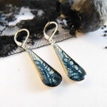 Boucles doreilles-argent-dentelle-goutte