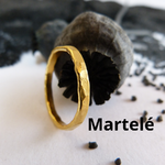 anneau-doré à lor fin-martelé-Belladone