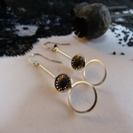 boucles doreilles-dentelle-noir et argent-Belladone