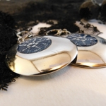 boucles doreilles-dentelle-noire argent-acier-Belladone