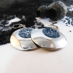 boucles doreilles-dentelle-noire argent-acier-Belladone