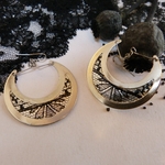 boucles doreilles-dentelle-noire argent-acier-Belladone