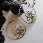 boucles d'oreilles-fleur-argent-Belladone