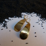 boucles d'oreilles-doré à l'or fin-Belladone