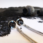 Boucles-dentelle noire-argent-Bilbane-Belladone