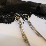Boucles-dentelle noire-argent-Bilbane-Belladone