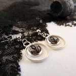 boucles doreilles-dentelle-argent-perline-belladone