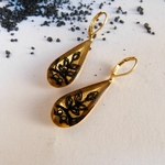 boucles-doré à l'or fin-dentelle-crystal-belladone