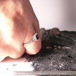 bague-pierre semi precieuse-grenat-plaqué argent belladone