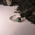 bague-pierre semi precieuse-malachite-plaqué argent belladone