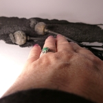 bague-pierre semi precieuse-malachite-plaqué argent belladone