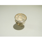 bague réglable ronde dentelle rose romantique