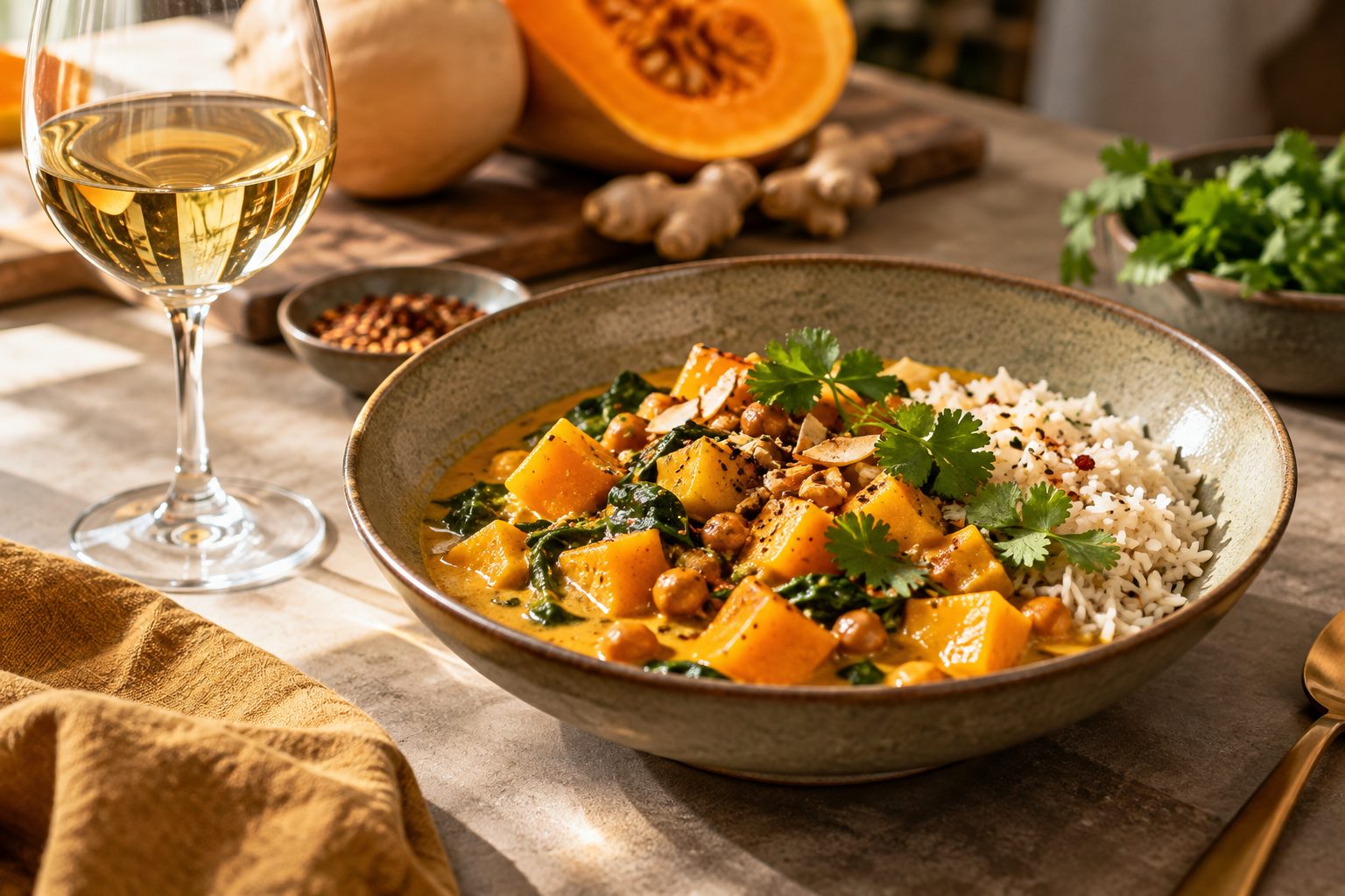 Quel vin avec un curry de courge ? Les meilleurs accords pour l’automne