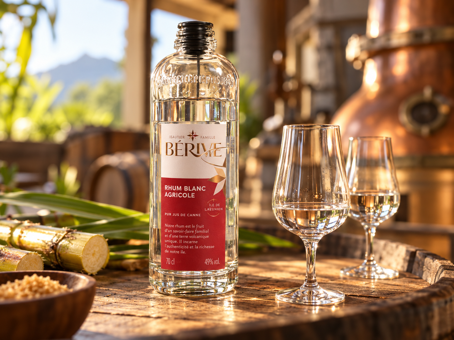 Isautier dévoile Bérive, le premier rhum de sa nouvelle distillerie agricole