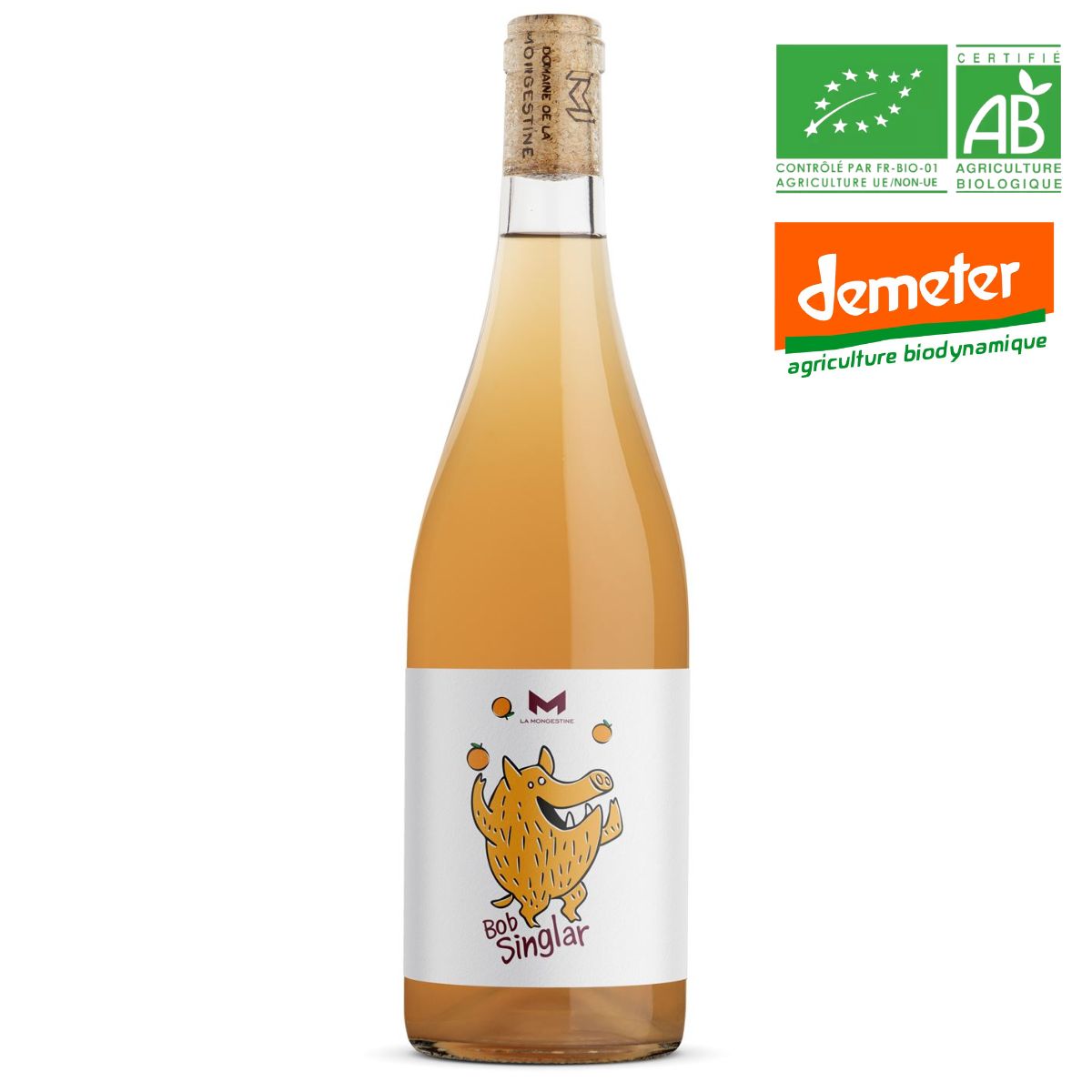 Bob Singlar Orange 2023 - Vin de France - Domaine de la Mongestine