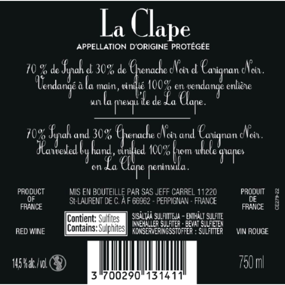 LA clape carrel contre etiquette