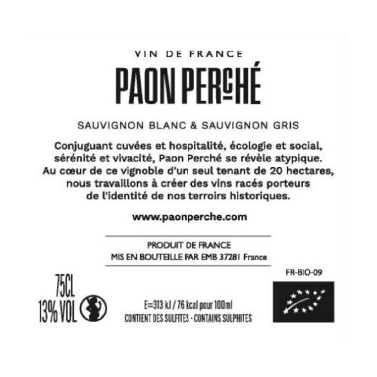 Paon perché vertical