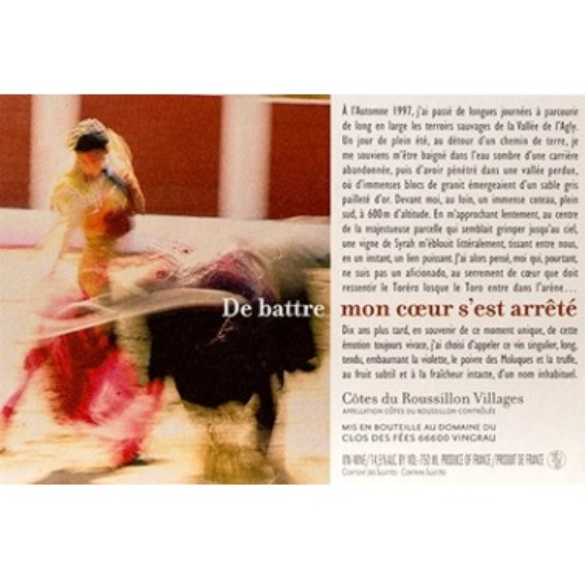 DE battre mon coeur sest arrété etiquette