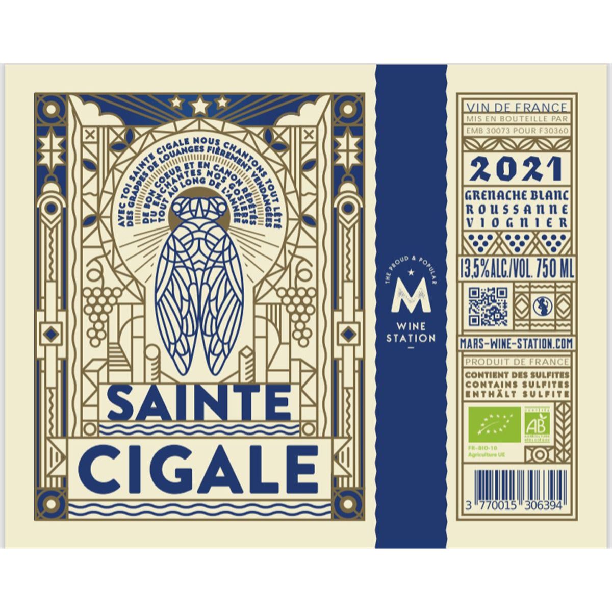 Sainte cigale blanc