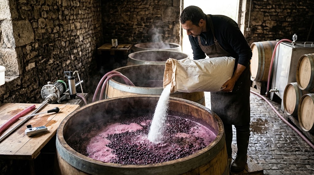 Du sucre dans le vin, mais pas pour le rendre plus doux
