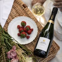 Champagne Benoît Cocteaux à table avec produits frais