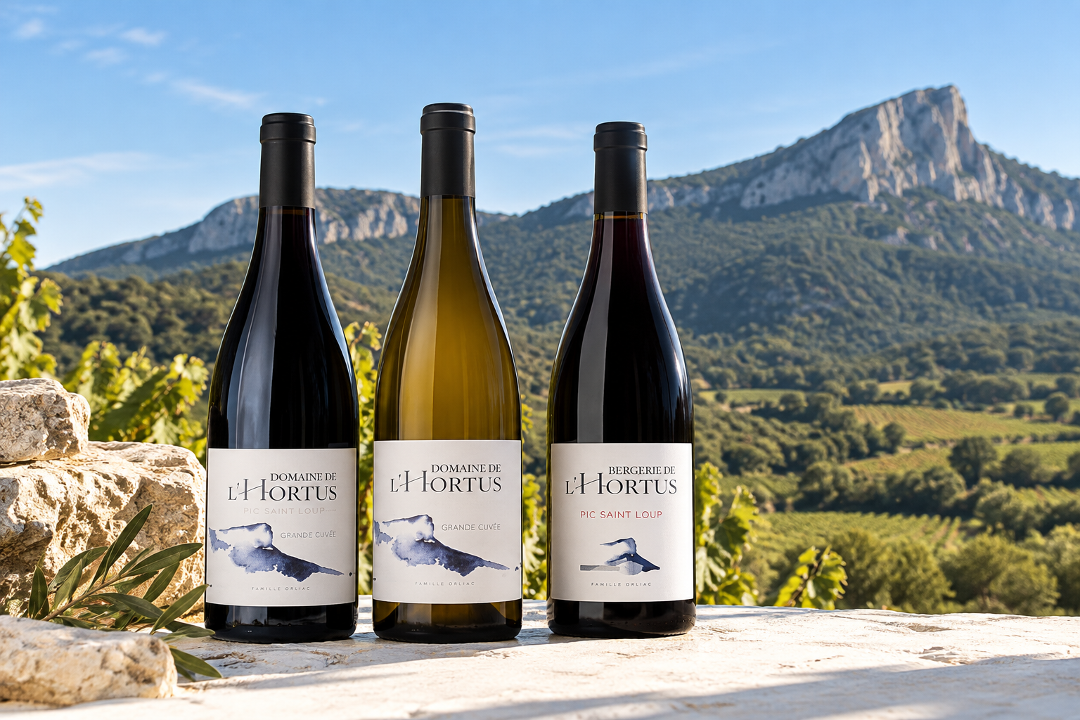 Les bouteilles du Domaine de l’Hortus
