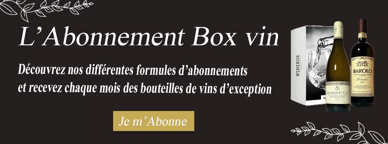 Abonnement box vin Winebox Prestige avec une sélection de vins rares