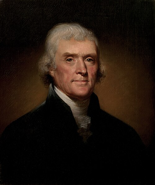 Portrait de Thomas Jefferson par Rembrandt Peale, 1800