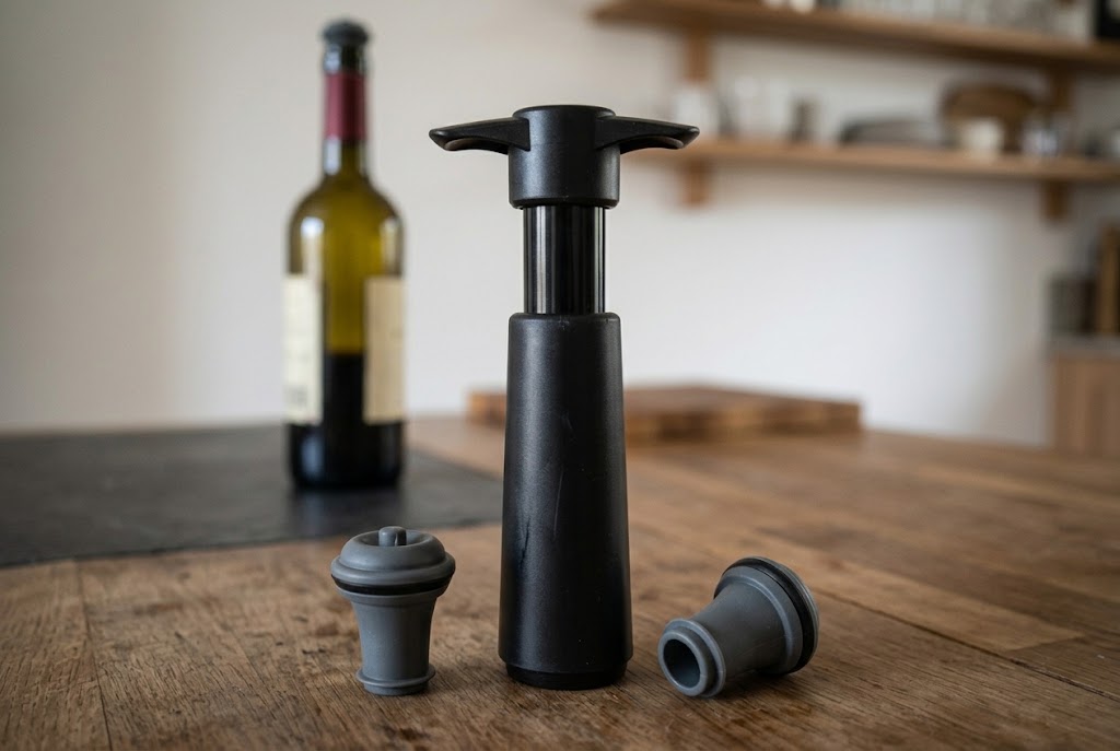 Les accessoires de conservation peuvent limiter le contact du vin avec l’air.