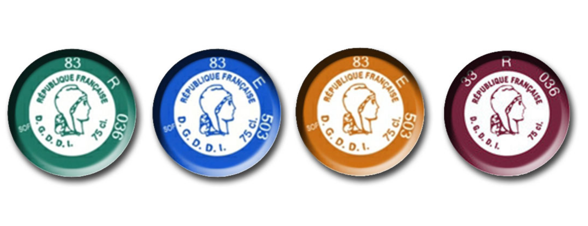 couleurs capsule vins