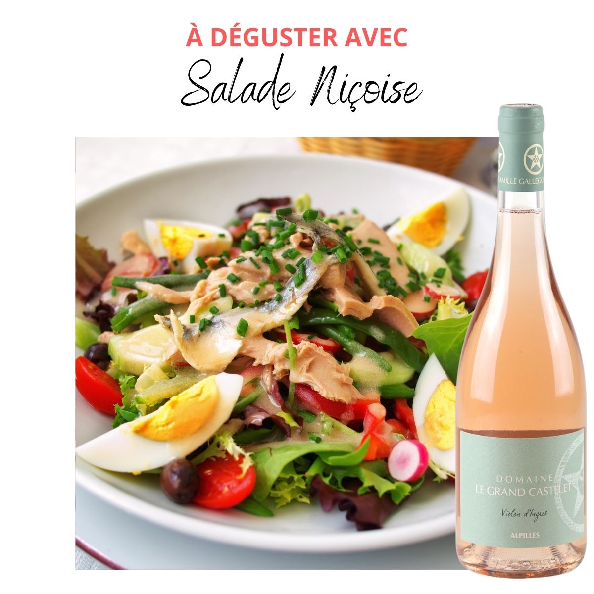salade nicoise vin