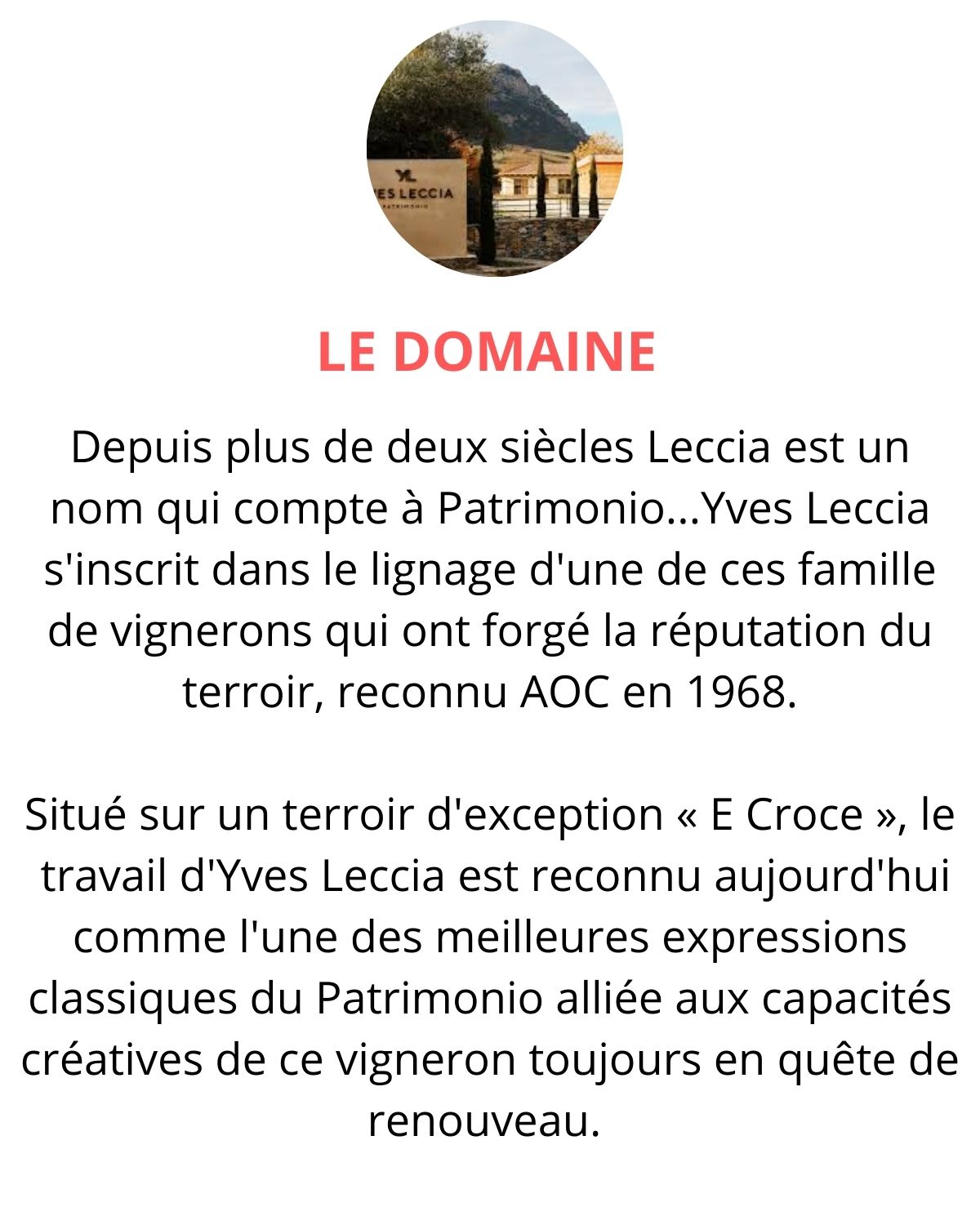 y leccia domaine