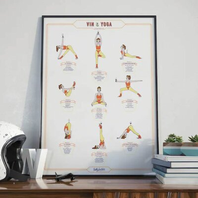 Affiche vin 1 yoga femme