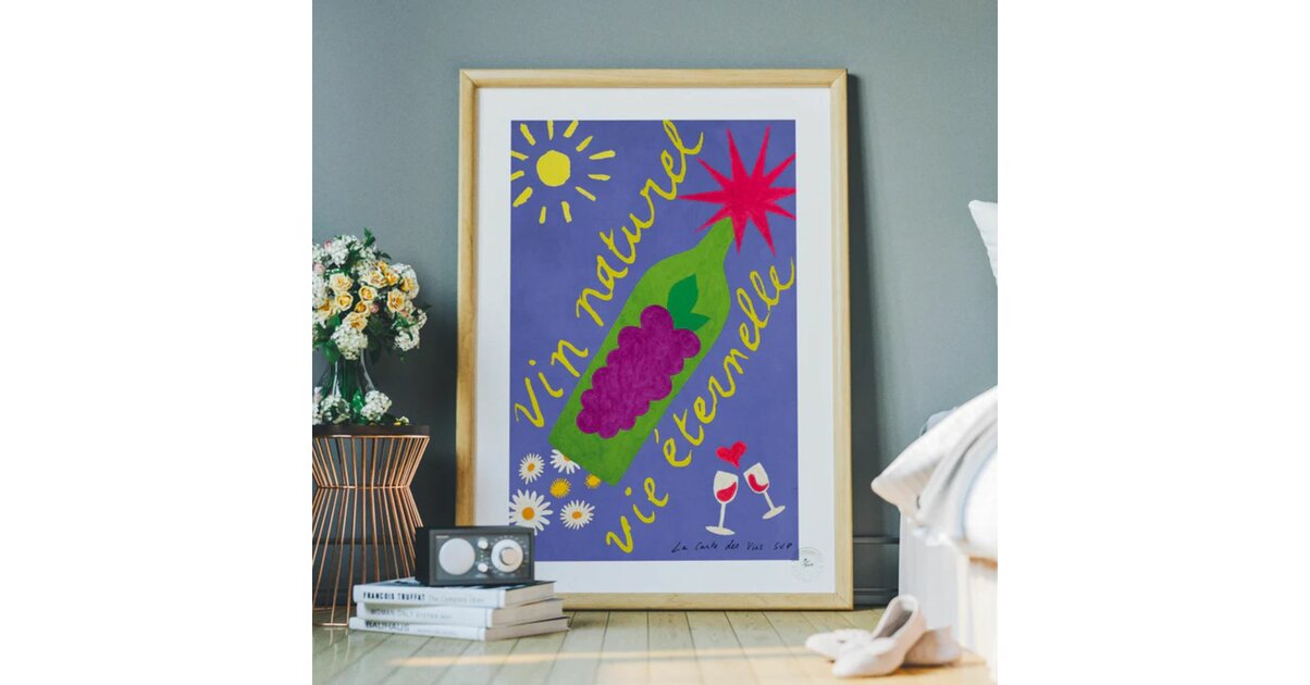Affiche Vin Naturel, Vie Éternelle - 50cm x 70cm - La carte des vins s ...