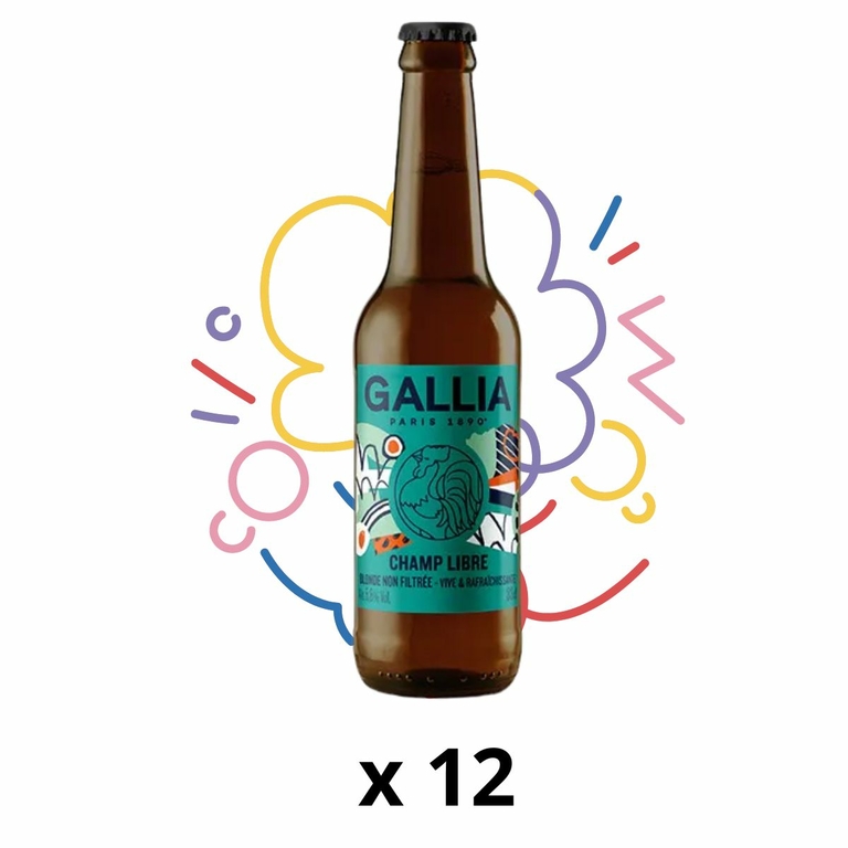 Bière Gallia - Champ Libre - Lager - 12x33cl – GALLIA PARIS