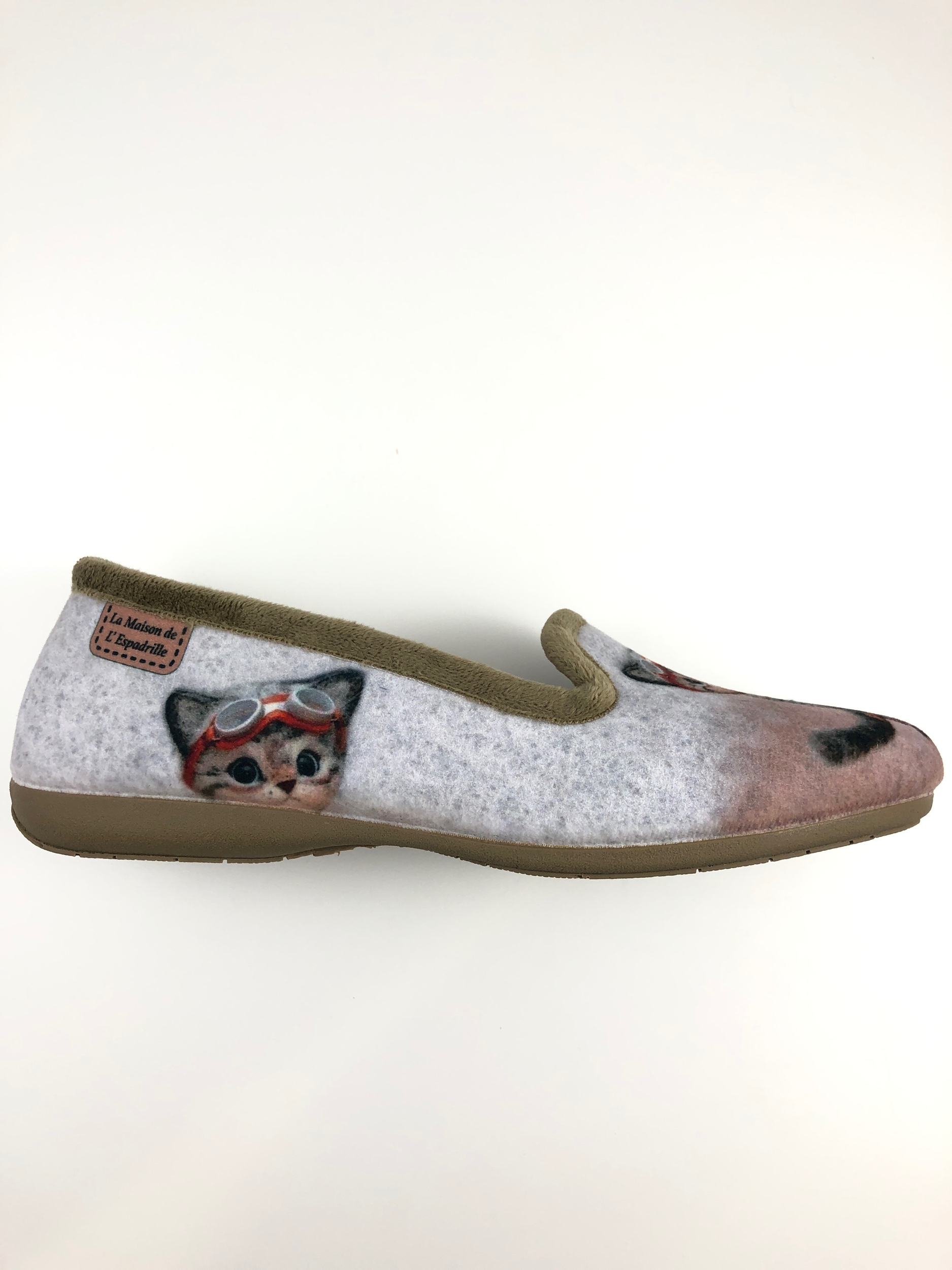 Ballerine Chat Beige Chaussures Femme Pantoufle Chaussures Baffert