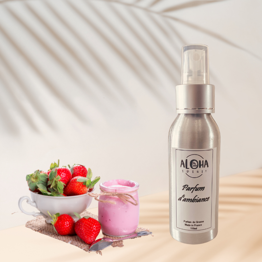 maison cocooning vaporisateur odeur agréable Spray d'ambiance parfum intérieur parfumés parfumé senteur  yaourt fraise