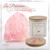 Bougie Parfumée cire de soja naturelle biologique infusée énergies de crisatux pierre précieuse lithothérapie quartz rose fleur de cerisier