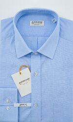 Chemise Vintage Arrow Col Noir Et Bleu - Coton, Manches Longues, Taille S