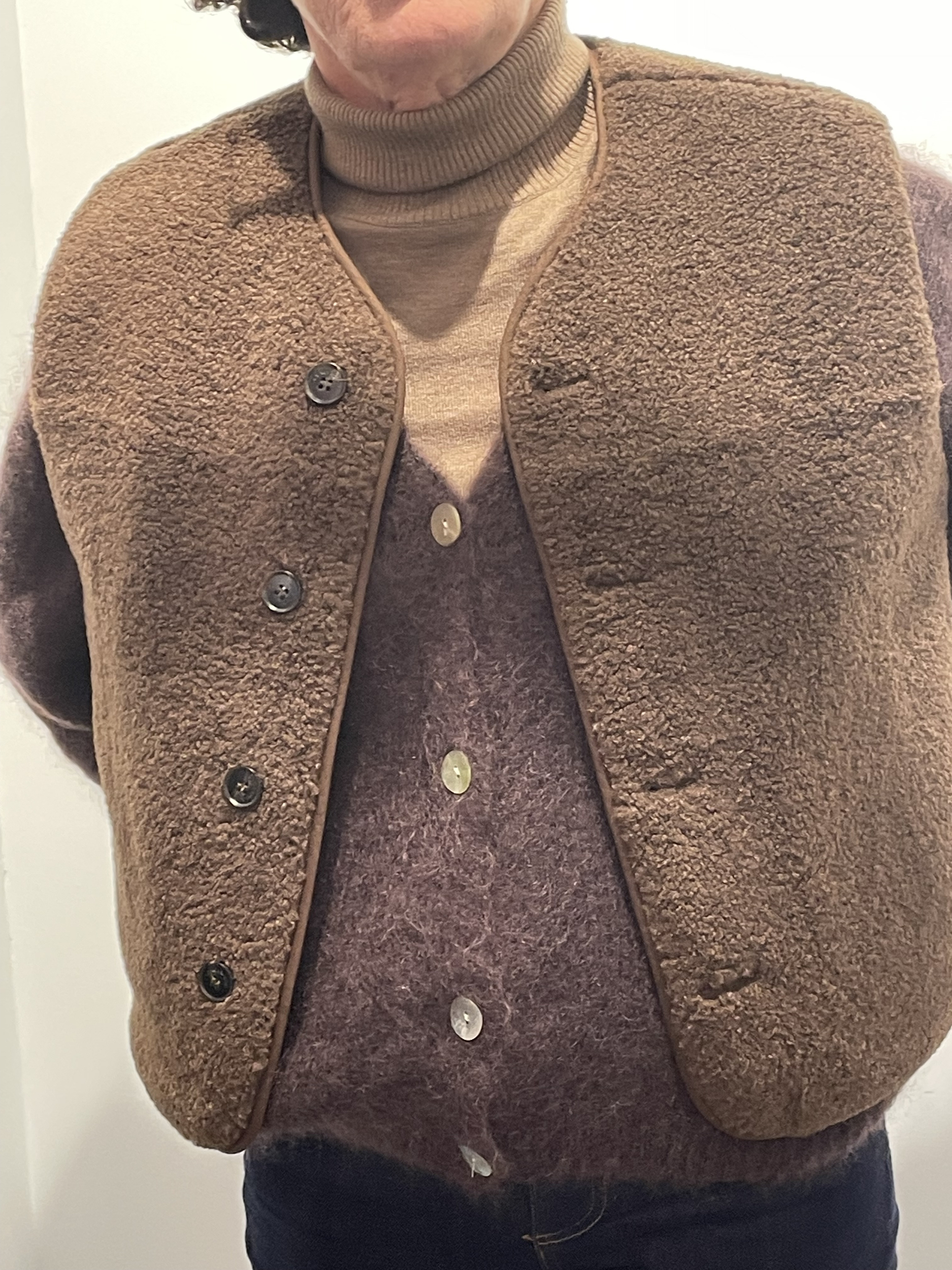GILET REVERSIBLE MARRON