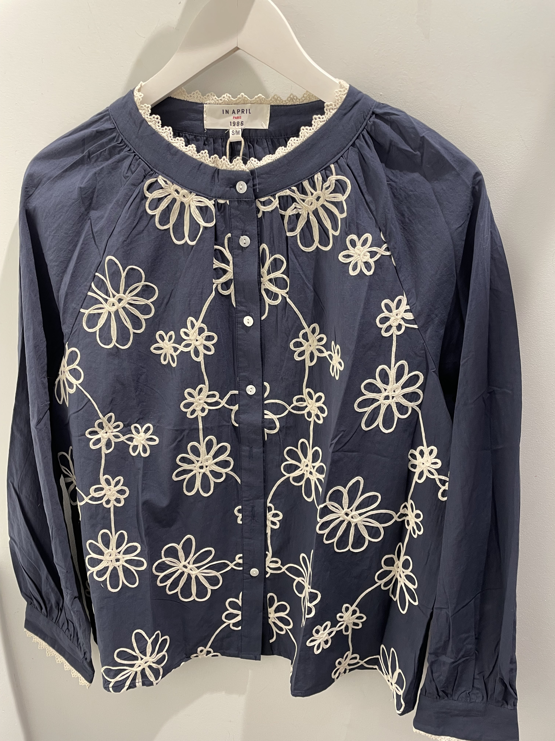 BLOUSE BRODEE MARINE 2