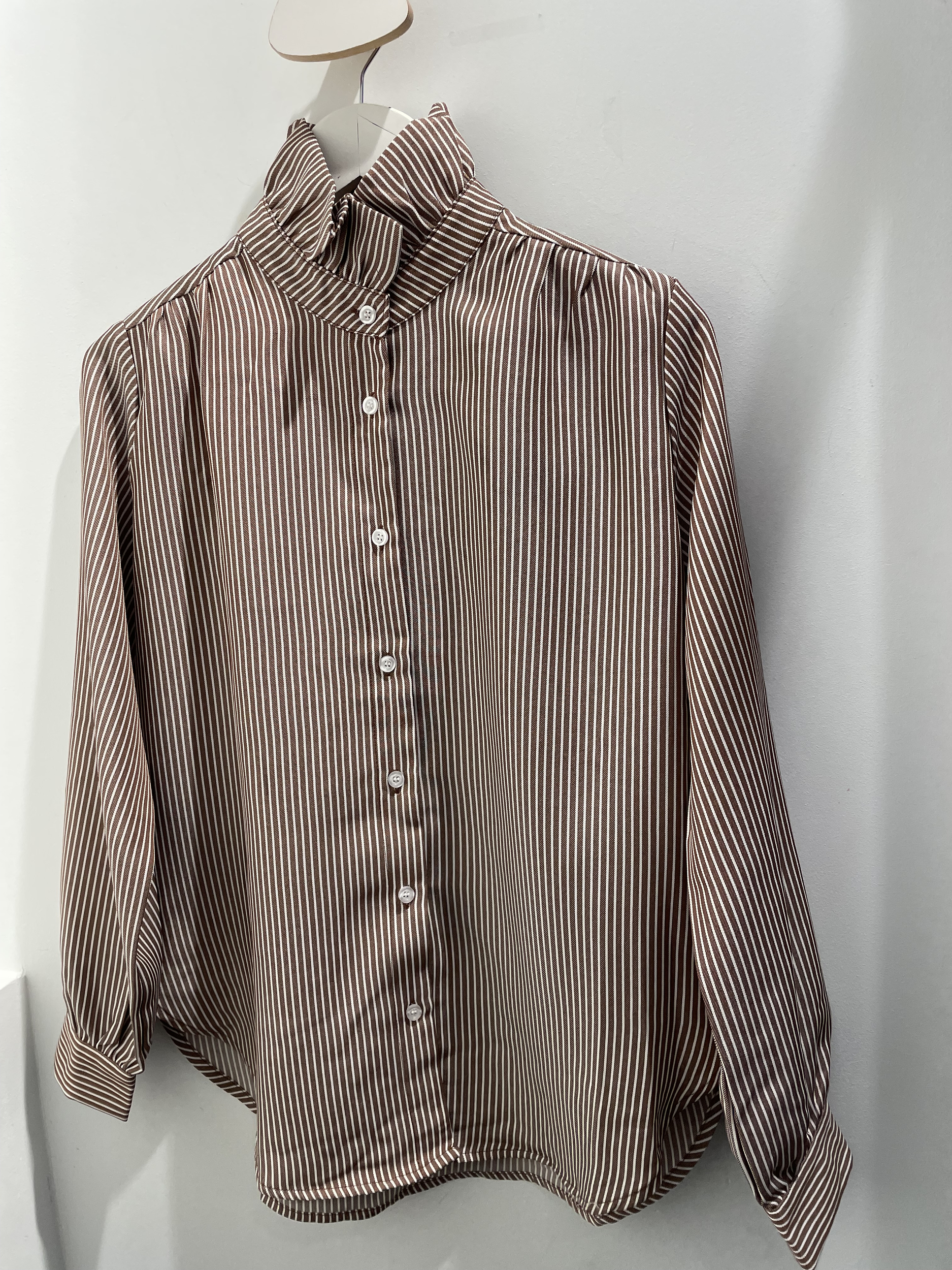CHEMISE CHOCOLAT RAYEE 2