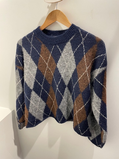 PULL JACQUARD BLEU