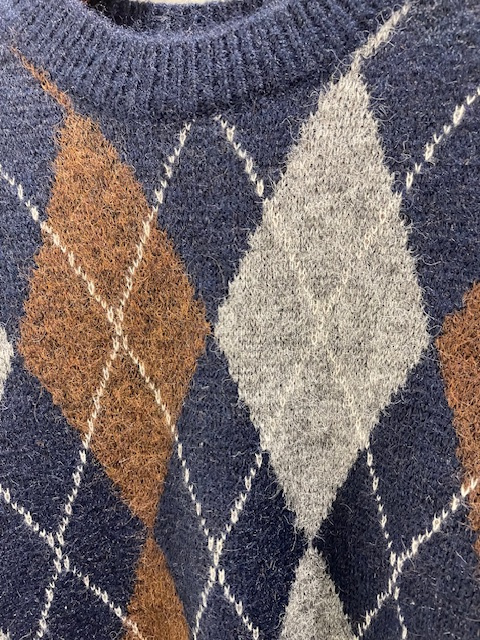 PULL JACQUARD BLEU 2